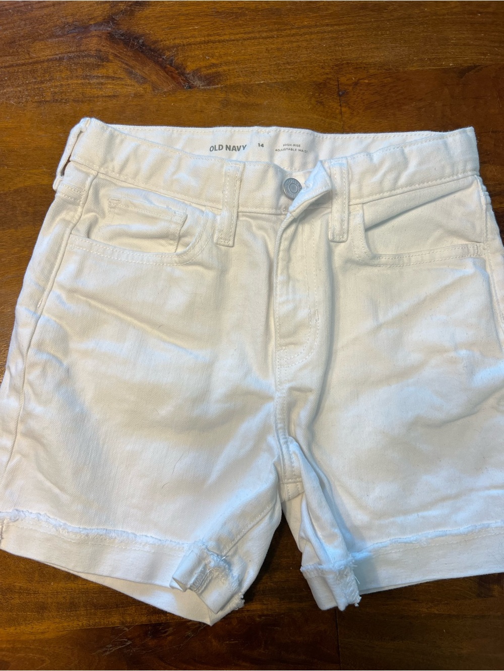 Old Navy White  Kids Denim Shorts Size 14